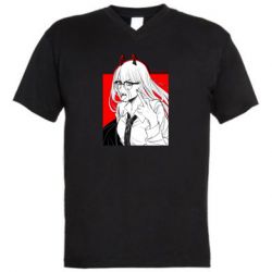 Мужская футболка  с V-образным вырезом Power red - PrintSalon