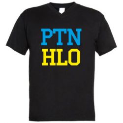 Мужская футболка  с V-образным вырезом PTN HLO - PrintSalon