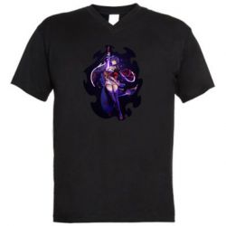 Мужская футболка  с V-образным вырезом Raiden Shogun - PrintSalon