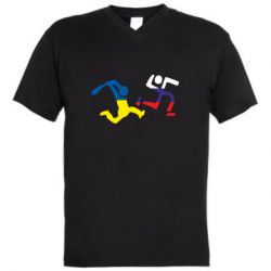 Мужская футболка  с V-образным вырезом Рашисты прочь! - PrintSalon