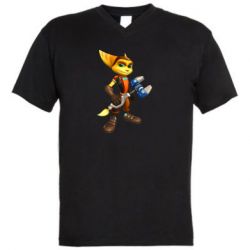 Чоловіча футболка з V-подібним вирізом Ratchet & Clank game - PrintSalon