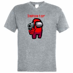 Чоловіча футболка з V-подібним вирізом Red Impostor - PrintSalon