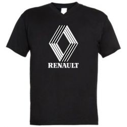 Мужская футболка  с V-образным вырезом Renault Logo 1972 - PrintSalon