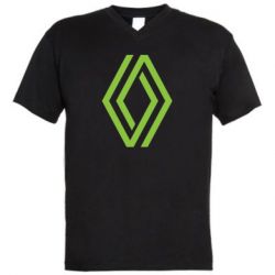 Мужская футболка  с V-образным вырезом Renault New Logo - PrintSalon
