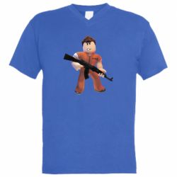 Чоловіча футболка з V-подібним вирізом Roblox Prisoner
