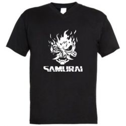 Чоловіча футболка з V-подібним вирізом Rock Group Logo - Samurai - PrintSalon