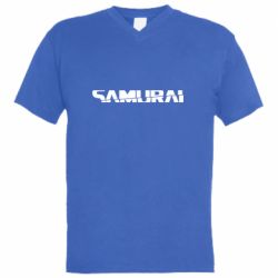 Чоловіча футболка з V-подібним вирізом Samurai Cyberpunk - PrintSalon