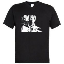 Мужская футболка  с V-образным вырезом Sebastian - PrintSalon