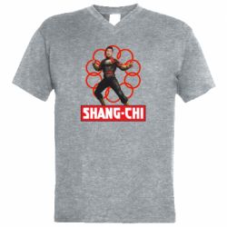 Мужская футболка  с V-образным вырезом Шан Чи и кольца - PrintSalon