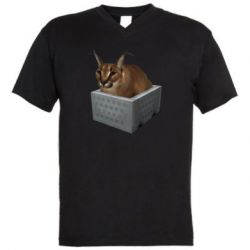 Мужская футболка  с V-образным вырезом Шлепа в тазике - PrintSalon