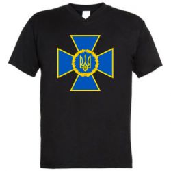 Мужская футболка  с V-образным вырезом Символ СБУ - PrintSalon