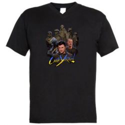 Мужская футболка  с V-образным вырезом Слава Украине! Слава ЗСУ! - PrintSalon