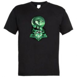 Чоловіча футболка з V-подібним вирізом Slytherin collage - PrintSalon