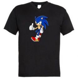 Чоловіча футболка з V-подібним вирізом Sonic art - PrintSalon