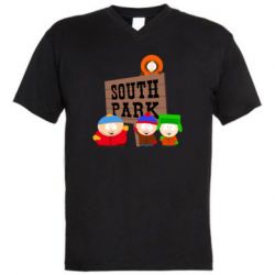 Мужская футболка  с V-образным вырезом South Park - PrintSalon