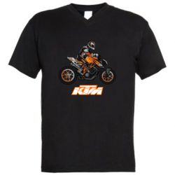 Мужская футболка  с V-образным вырезом Sport Bike Art - PrintSalon