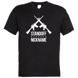 Мужская футболка  с V-образным вырезом Standoff Nickname - PrintSalon