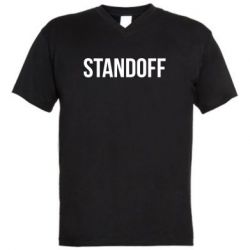 Мужская футболка  с V-образным вырезом Standoff - PrintSalon