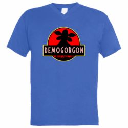 Мужская футболка  с V-образным вырезом Stragner Things Demogorgon - PrintSalon
