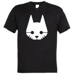 Чоловіча футболка з V-подібним вирізом Strey head - PrintSalon