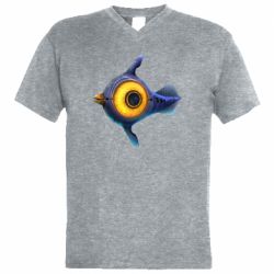 Мужская футболка  с V-образным вырезом Subnautica Peeper - PrintSalon