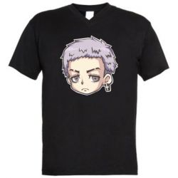 Мужская футболка  с V-образным вырезом Takashi Mitsuya chibi - PrintSalon