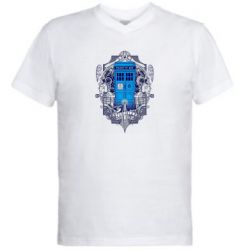 Чоловіча футболка з V-подібним вирізом Tardis - PrintSalon