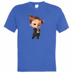 Мужская футболка  с V-образным вырезом The Boss Baby 2 Girl - PrintSalon