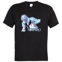Мужская футболка  с V-образным вырезом Тоширо Хицугая взрослый банкай - PrintSalon