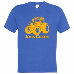 Чоловіча футболка з V-подібним вирізом Tractor John Deere - PrintSalon