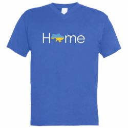 Мужская футболка  с V-образным вырезом Украина дом! - PrintSalon