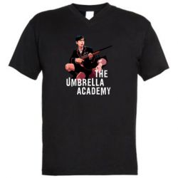 Мужская футболка  с V-образным вырезом Umbrella Academy Number 5 - PrintSalon