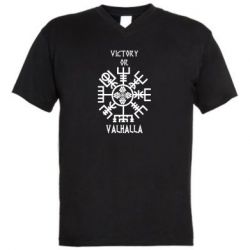 Мужская футболка  с V-образным вырезом Вальгалла руны - PrintSalon