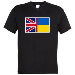Чоловіча футболка з V-подібним вирізом Великобританія та Україна
