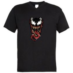 Чоловіча футболка з V-подібним вирізом Venom mask - PrintSalon