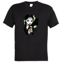 Чоловіча футболка з V-подібним вирізом Венздей з отрутою - PrintSalon
