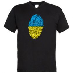 Мужская футболка  с V-образным вырезом Відбиток Українця - PrintSalon