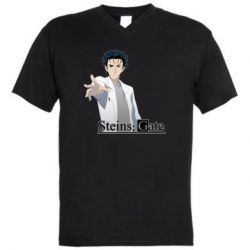 Чоловіча футболка з V-подібним вирізом Брама Штейна: Рінтаро Окабе - PrintSalon