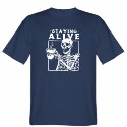 Мужская футболка Stedman Staying alive with coffee - PrintSalon