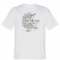 Мужская футболка Stedman Sun and Moon faces - PrintSalon