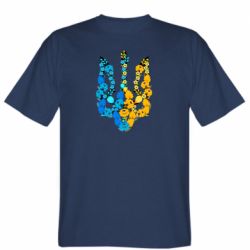 Чоловіча футболка Stedman Тризуб квіти Україна
