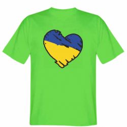 Мужская футболка Stedman Украина сердце с царапинами