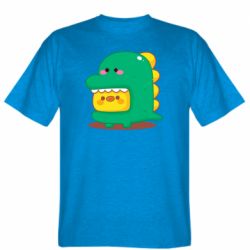 Мужская футболка Stedman Уточка в костюме динозавра - PrintSalon