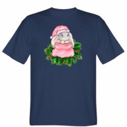 Мужская футболка Stedman Заяц Новогодний - PrintSalon