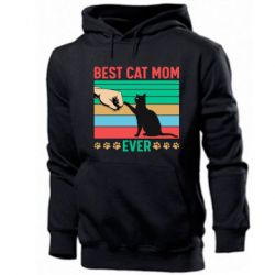 Мужское худи Best cat mom ever - PrintSalon