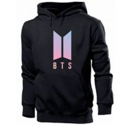 Мужское худи BTS gradient logo - PrintSalon
