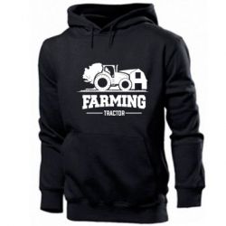 Мужское худи Farming Tractor - PrintSalon