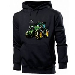Чоловічі худі John Deere Tractor and logo - PrintSalon