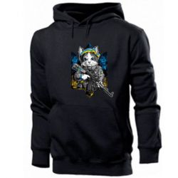 Мужское худи Кот военный - PrintSalon