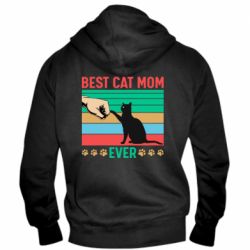 Мужское худи на молнии Best cat mom ever - PrintSalon